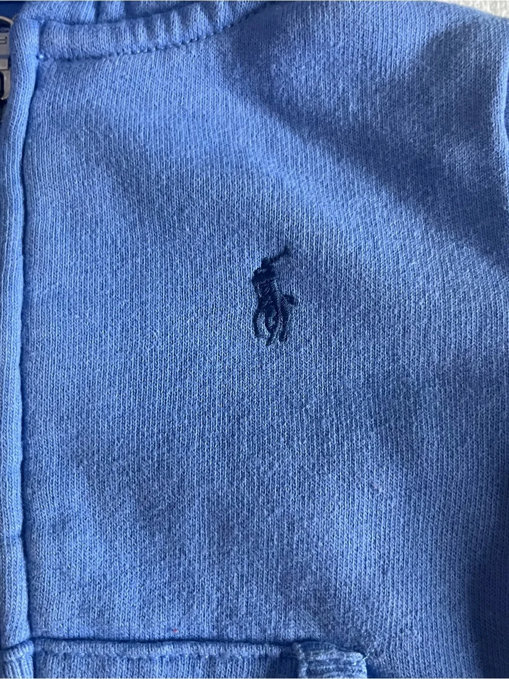 Ralph Lauren Kids Light Blue Zip-Up Hoodie with Polo Pony Sz 12M